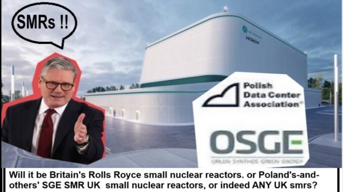 Man beside Polish Data Center with "SMRs" bubble Man beside Polish Data Center with "SMRs" bubble